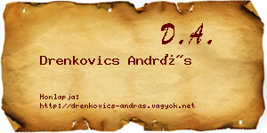 Drenkovics András névjegykártya