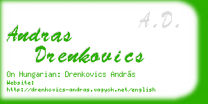 andras drenkovics business card
