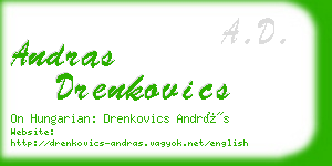 andras drenkovics business card